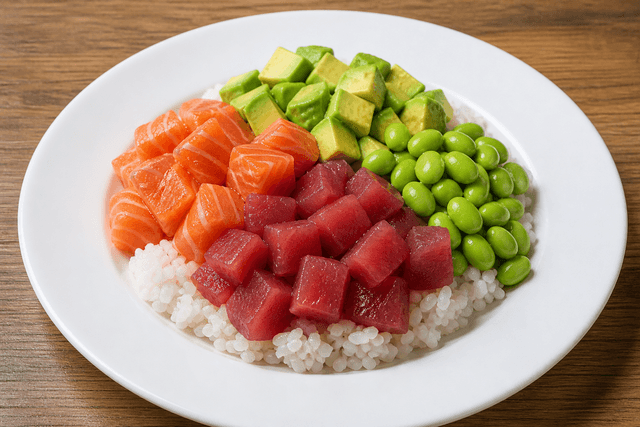 Photorealistic Poke bowl menu-main food image by VDAMO
