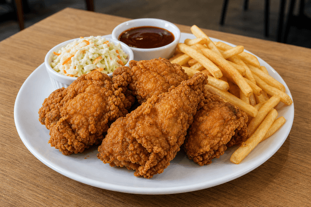 Photorealistic Fried chicken bucket menu-main food image by VDAMO