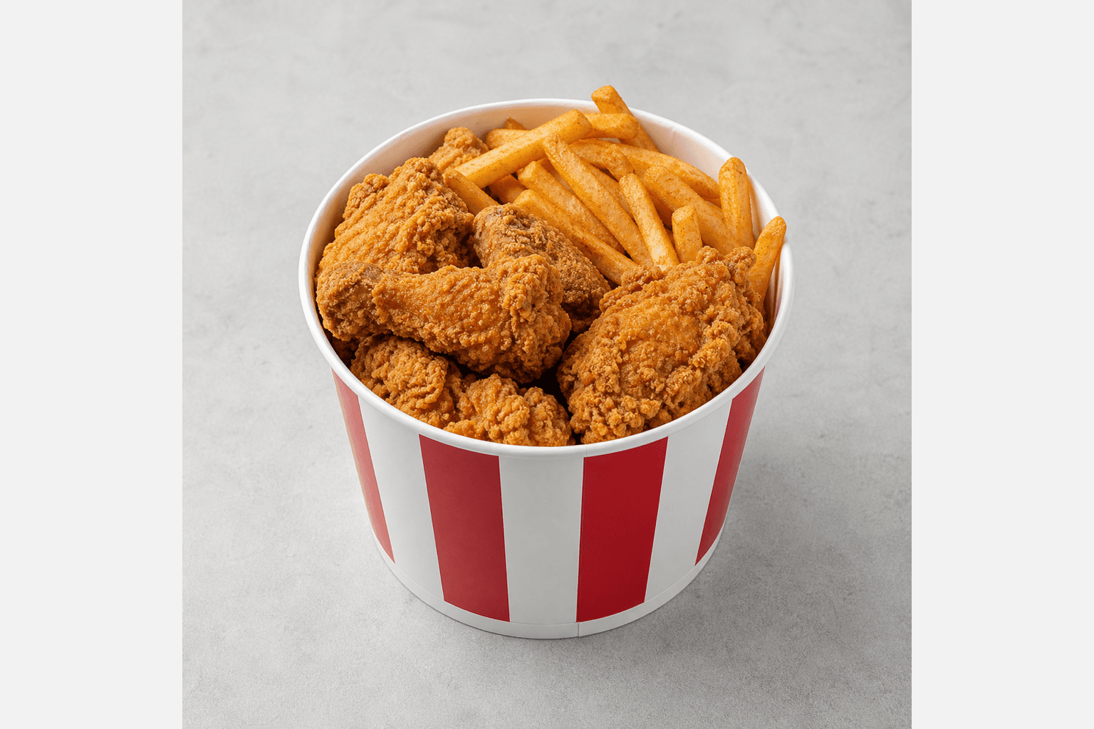 Photorealistic Fried chicken bucket menu-main p03 food image by VDAMO
