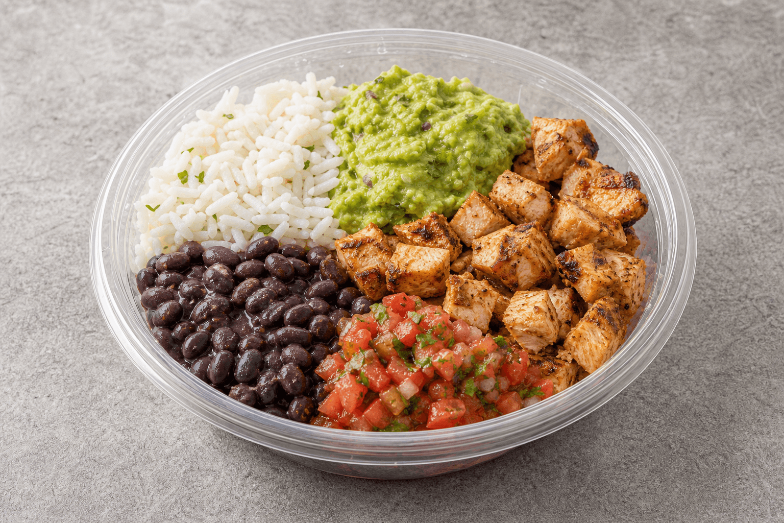 Photorealistic Chicken burrito bowl P07 food image by VDAMO