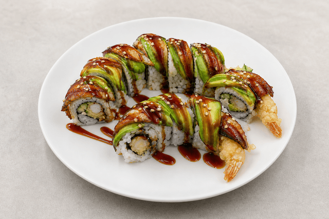 Photorealistic Dragon roll menu-main p01 food image by VDAMO