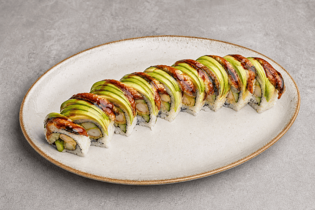 Photorealistic Dragon roll menu-main p03 food image by VDAMO
