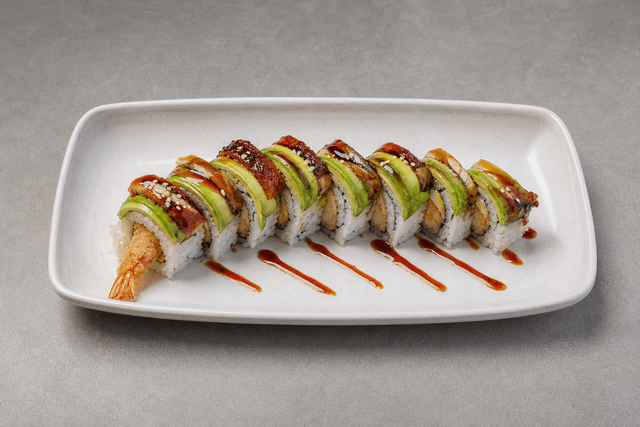 Photorealistic Dragon roll menu-main p04 food image by VDAMO