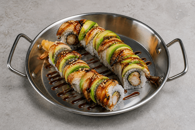 Photorealistic Dragon roll menu-main p05 food image by VDAMO