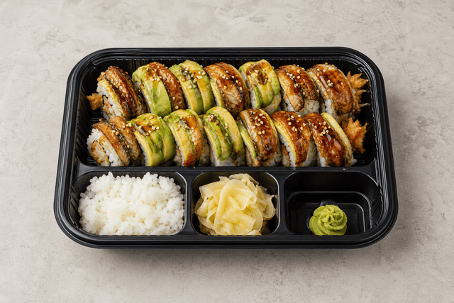Photorealistic Dragon roll menu-main p08 food image by VDAMO