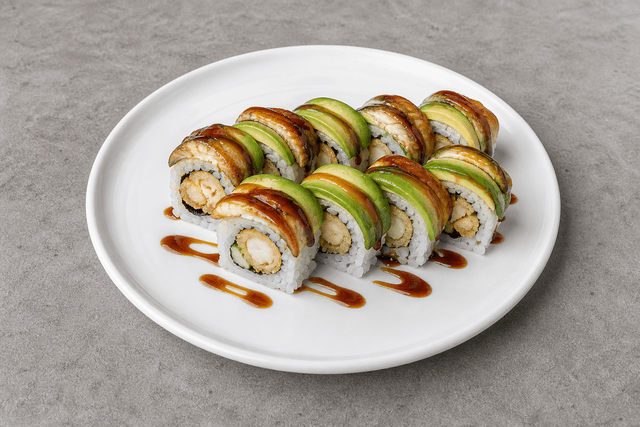 Photorealistic Dragon roll menu-main p09 food image by VDAMO