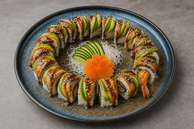 Photorealistic Dragon roll menu-main p10 food image by VDAMO