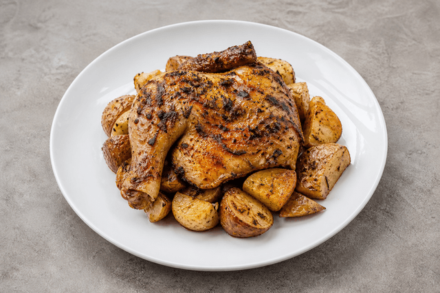 VDAMO Speisebild: Roast chicken style 011 menu-main p01