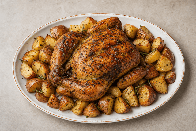 VDAMO Speisebild: Roast chicken style 011 menu-main p03