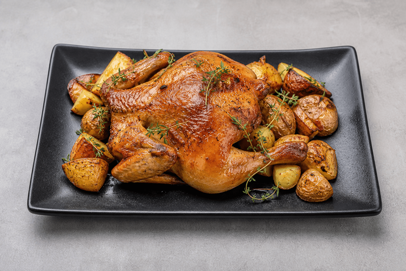 Photorealistic Roast chicken style 035 P02 food image by VDAMO