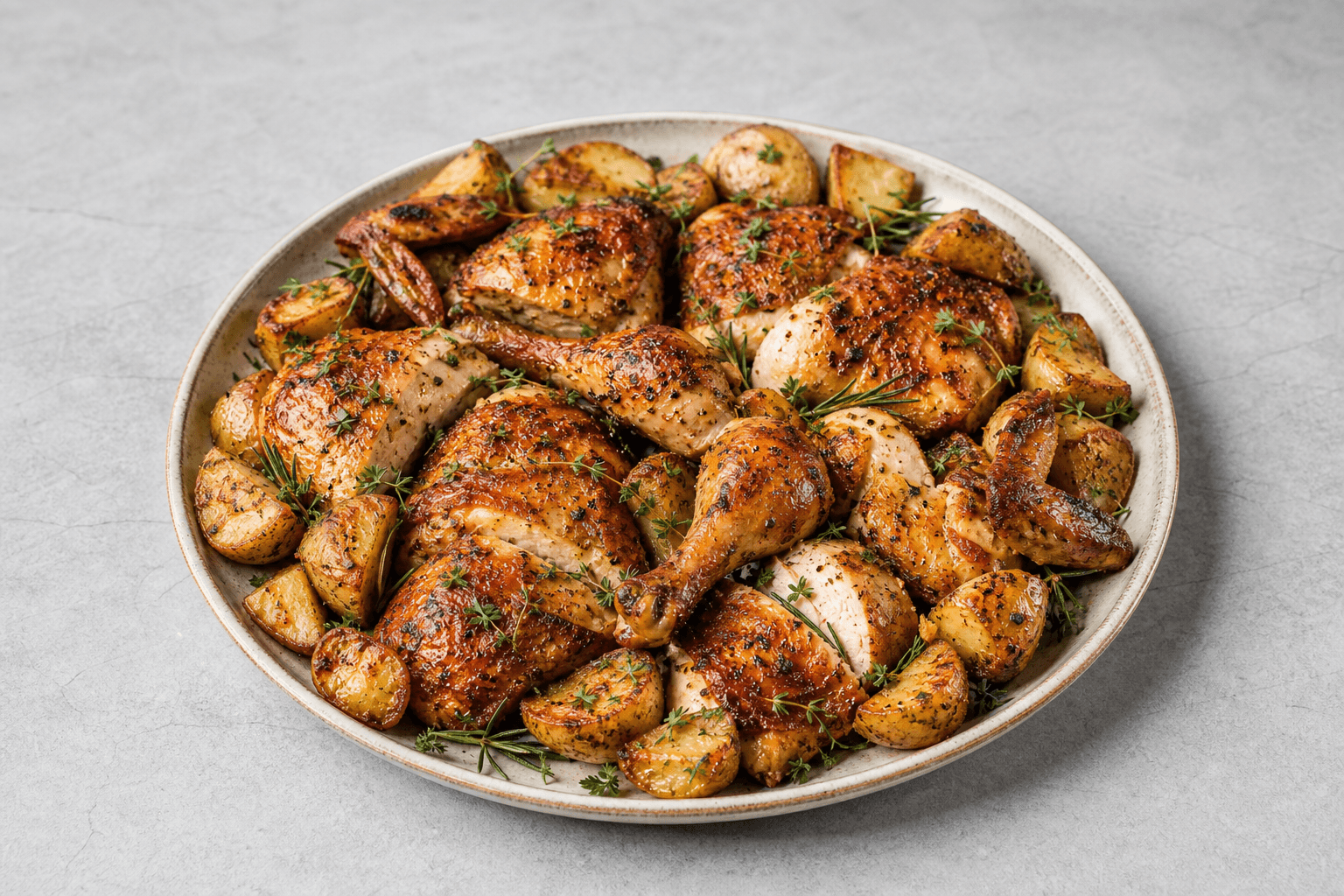 Photorealistic Roast chicken style 035 P10 food image by VDAMO