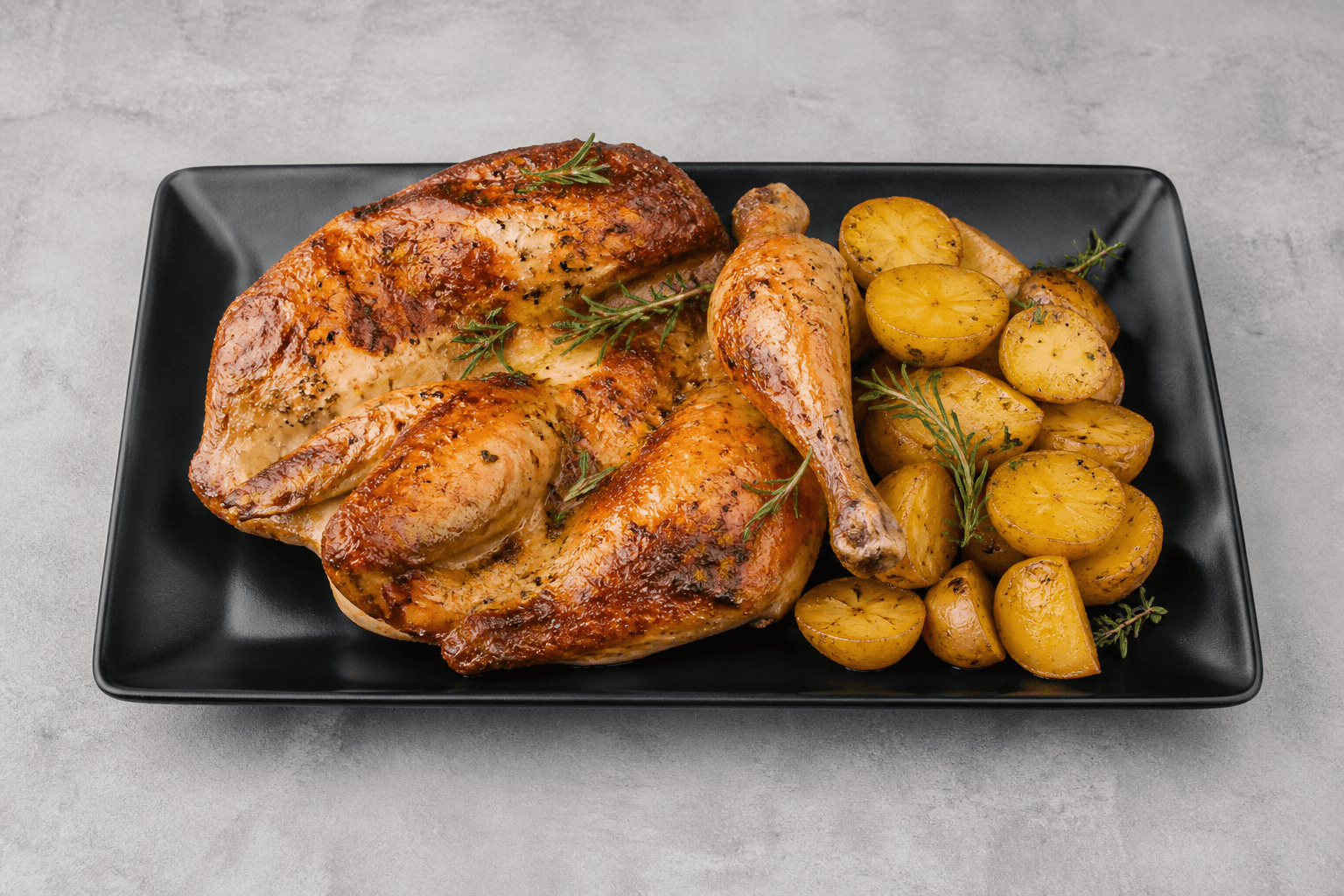 Photorealistic Roast chicken style 119 P02 food image by VDAMO