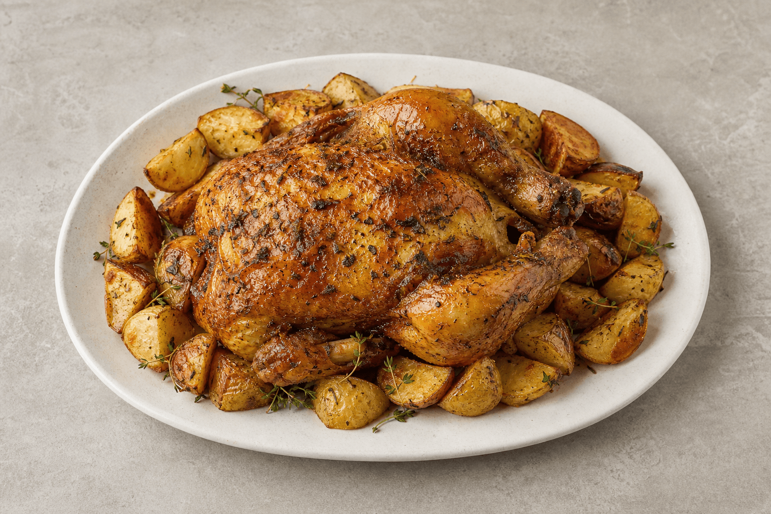Photorealistic Roast chicken style 119 P03 food image by VDAMO