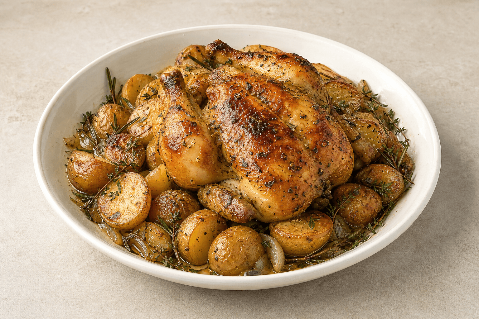 Photorealistic Roast chicken style 119 P04 food image by VDAMO