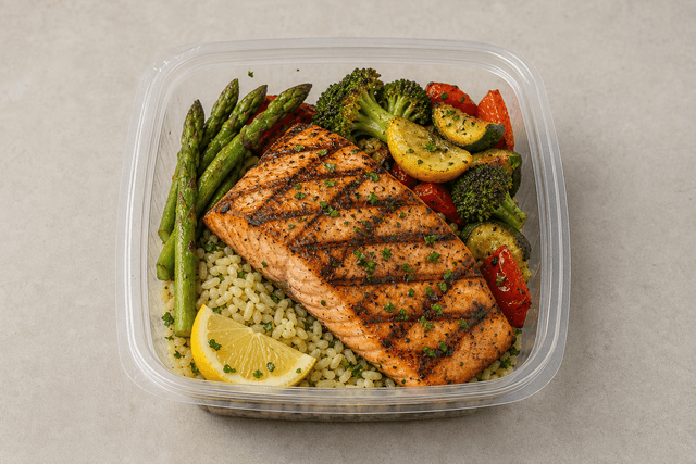 Photorealistic Grilled salmon menu-main p07 food image by VDAMO