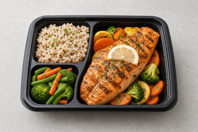 Photorealistic Grilled salmon menu-main p08 food image by VDAMO