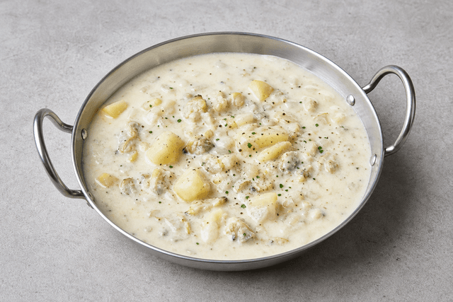Photorealistic Clam chowder menu-main p05 food image by VDAMO