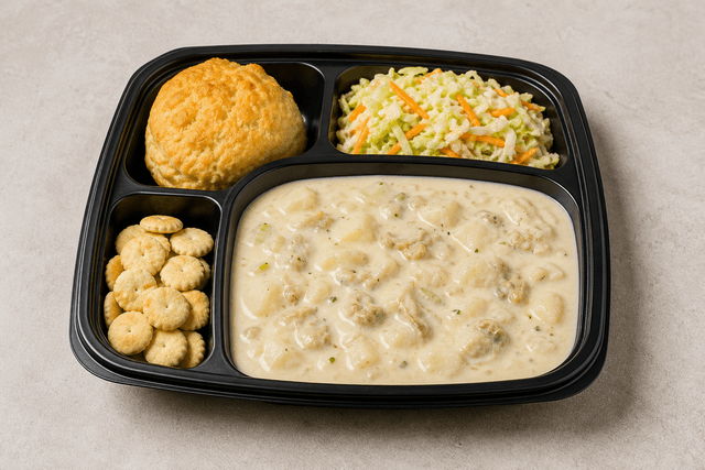 Photorealistic Clam chowder menu-main p08 food image by VDAMO