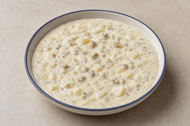 Photorealistic Clam chowder menu-main p10 food image by VDAMO