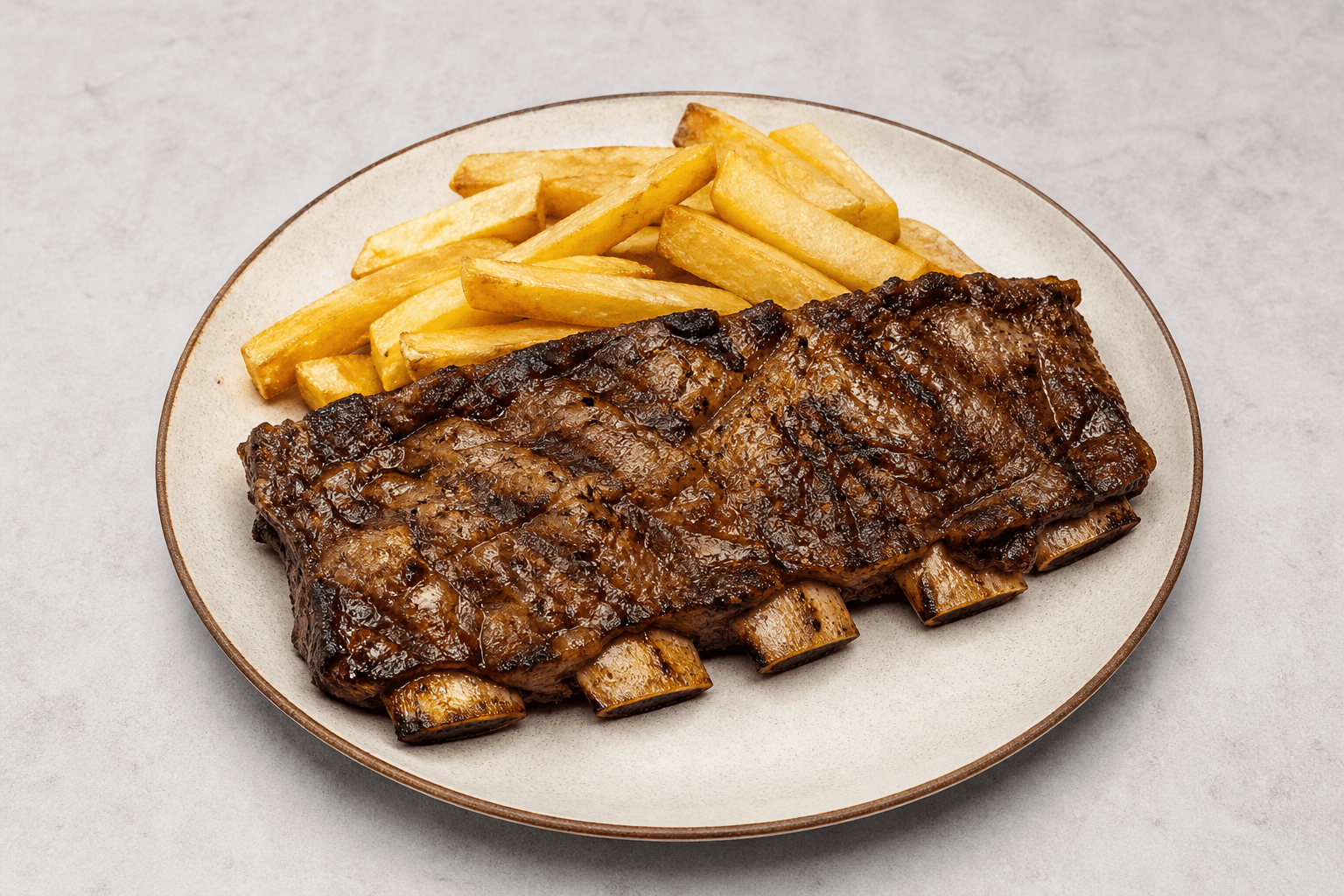 Photorealistic Asado de tira menu-main p08 food image by VDAMO