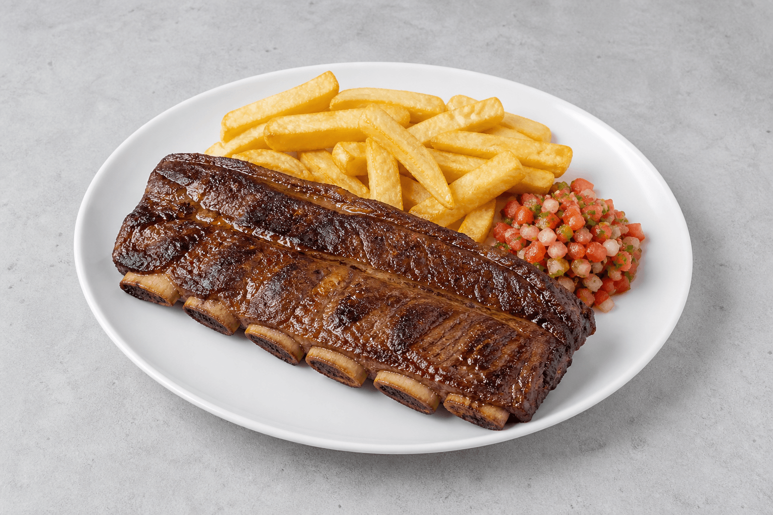 Photorealistic Asado de tira menu-main p10 food image by VDAMO