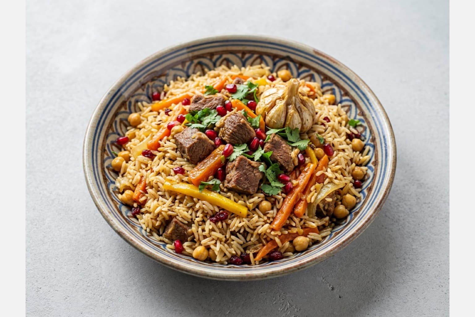 Photorealistic Uzbek plov menu-main p09 food image by VDAMO