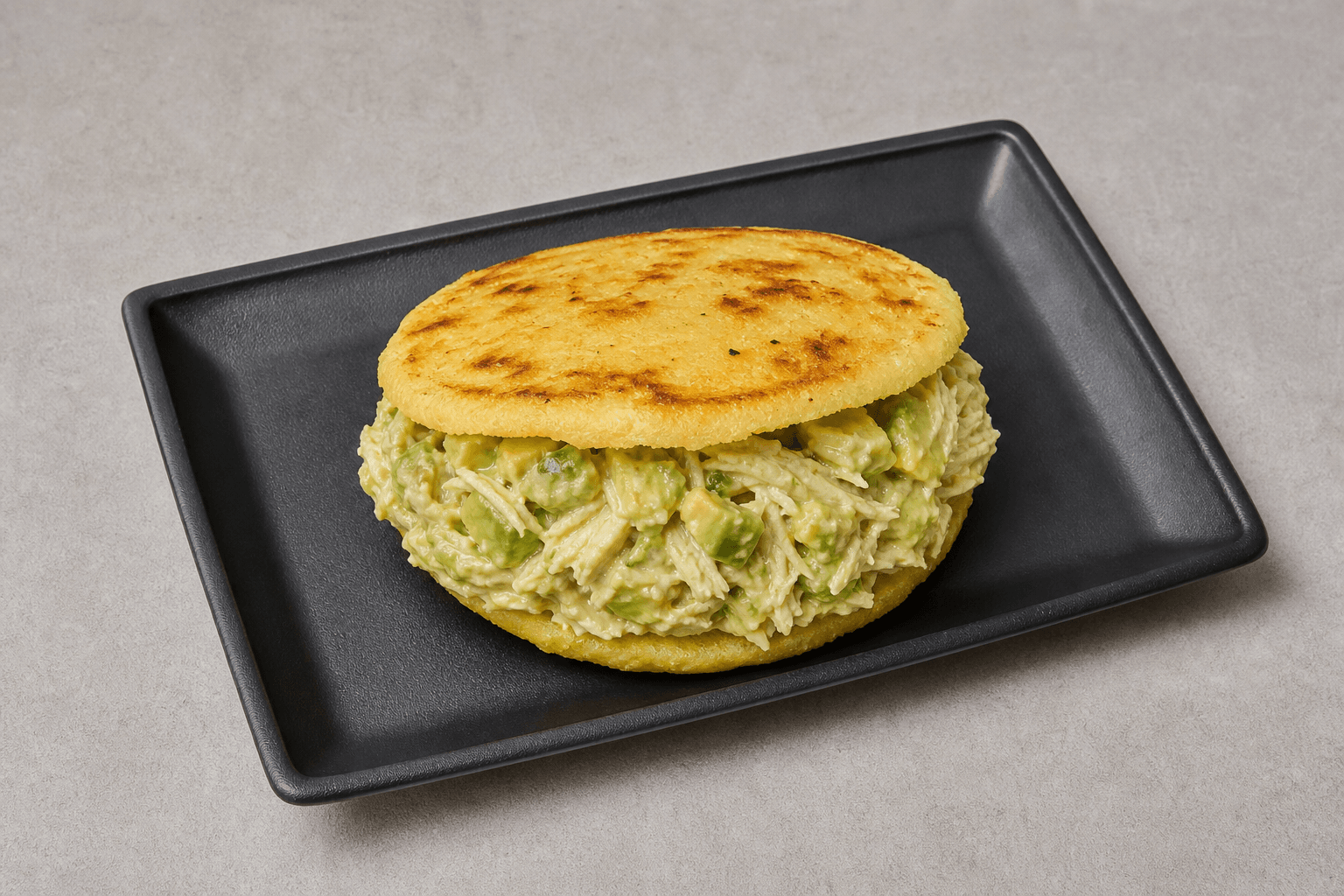 Photorealistic Arepa reina pepiada P02 food image by VDAMO