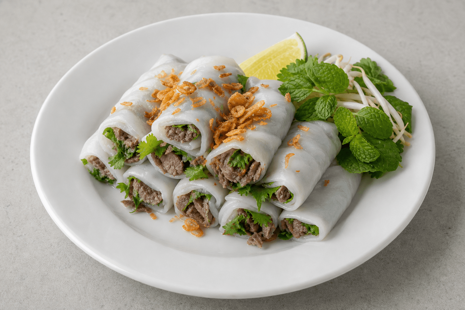 Photorealistic Pho cuon menu-main p01 food image by VDAMO