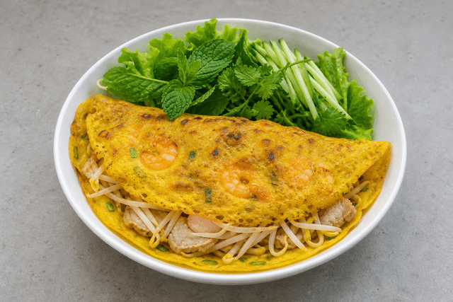 Photorealistic Banh xeo menu-main p04 food image by VDAMO