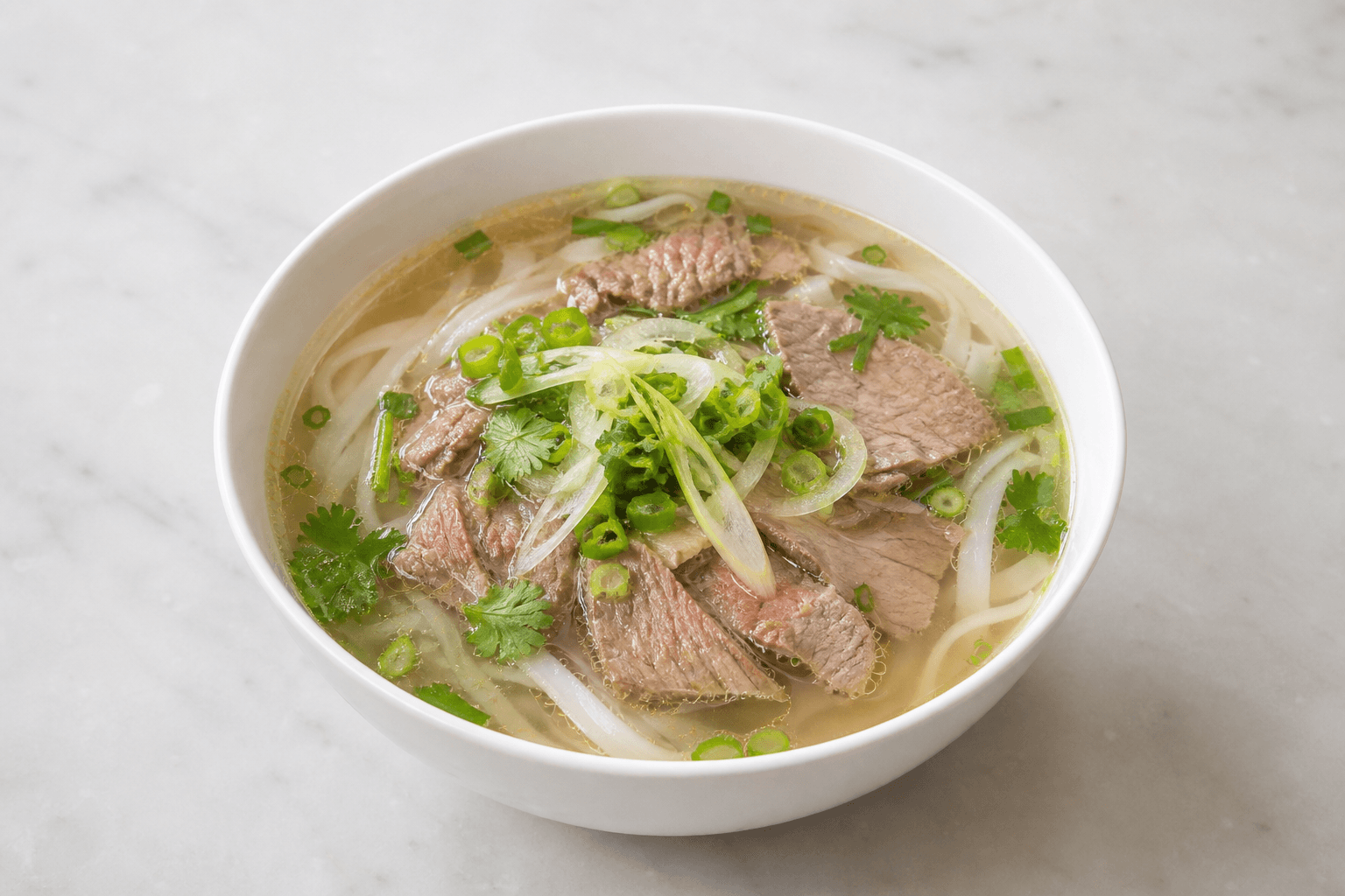 Photorealistic Vietnamese beef pho menu-main p09 food image by VDAMO