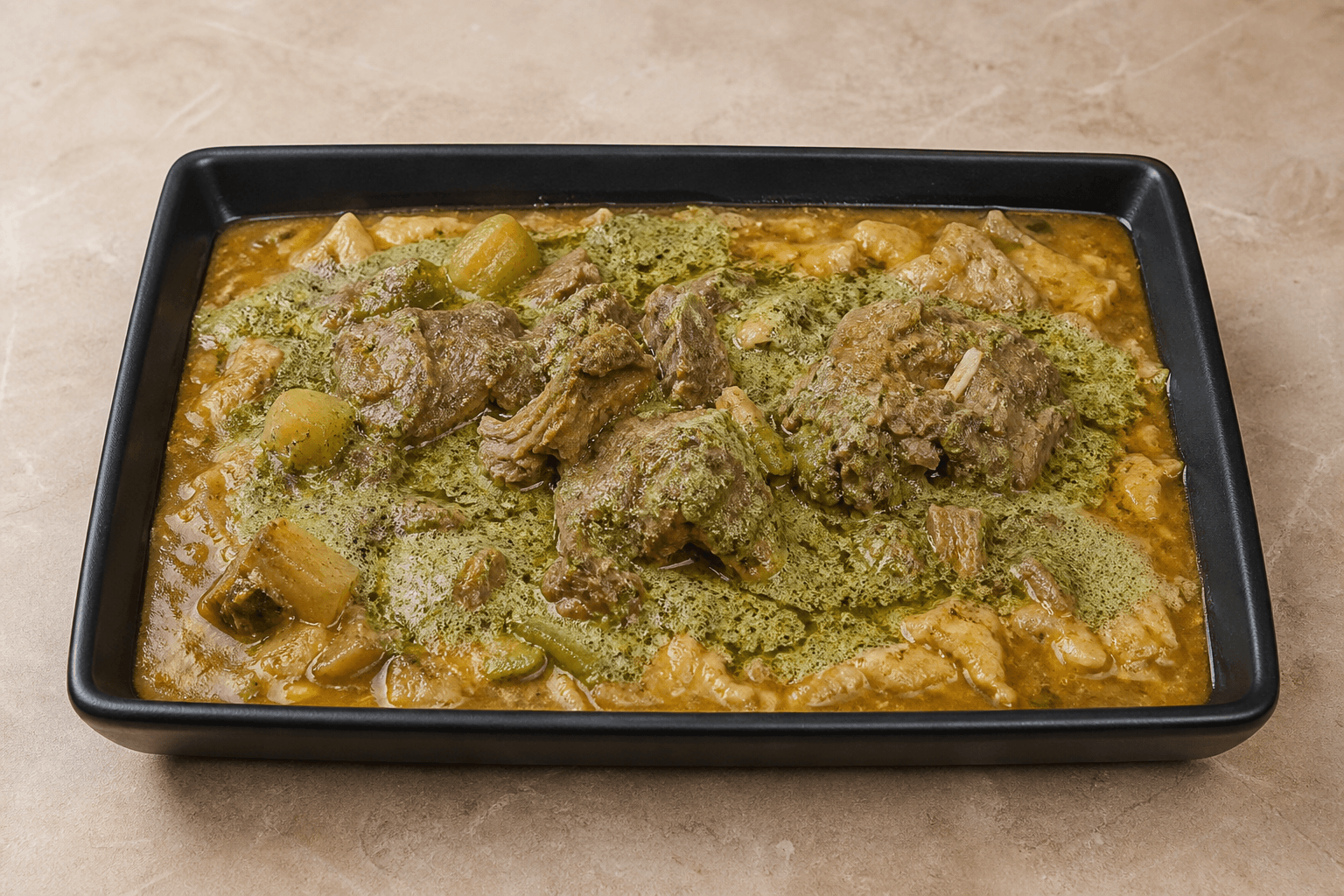 Photorealistic Saltah P02 food image by VDAMO