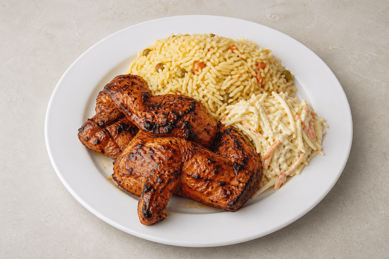 Photorealistic South African chicken meal 039 P01 food image by VDAMO