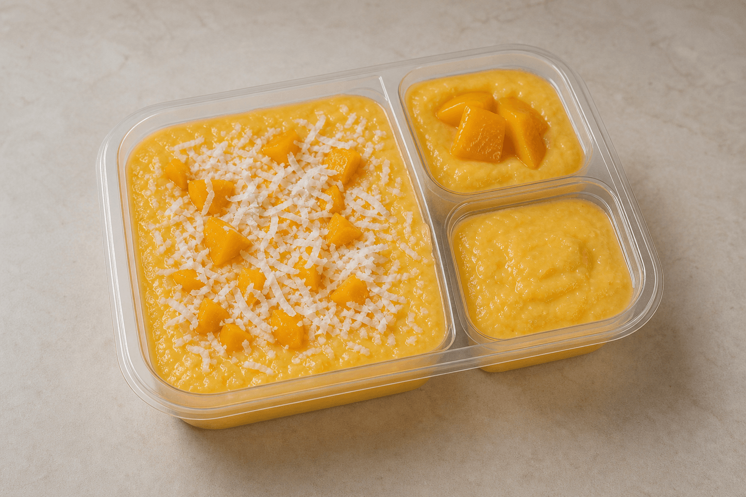 Photorealistic ZA Mango pudding cup dessert menu-main p08 food image by VDAMO