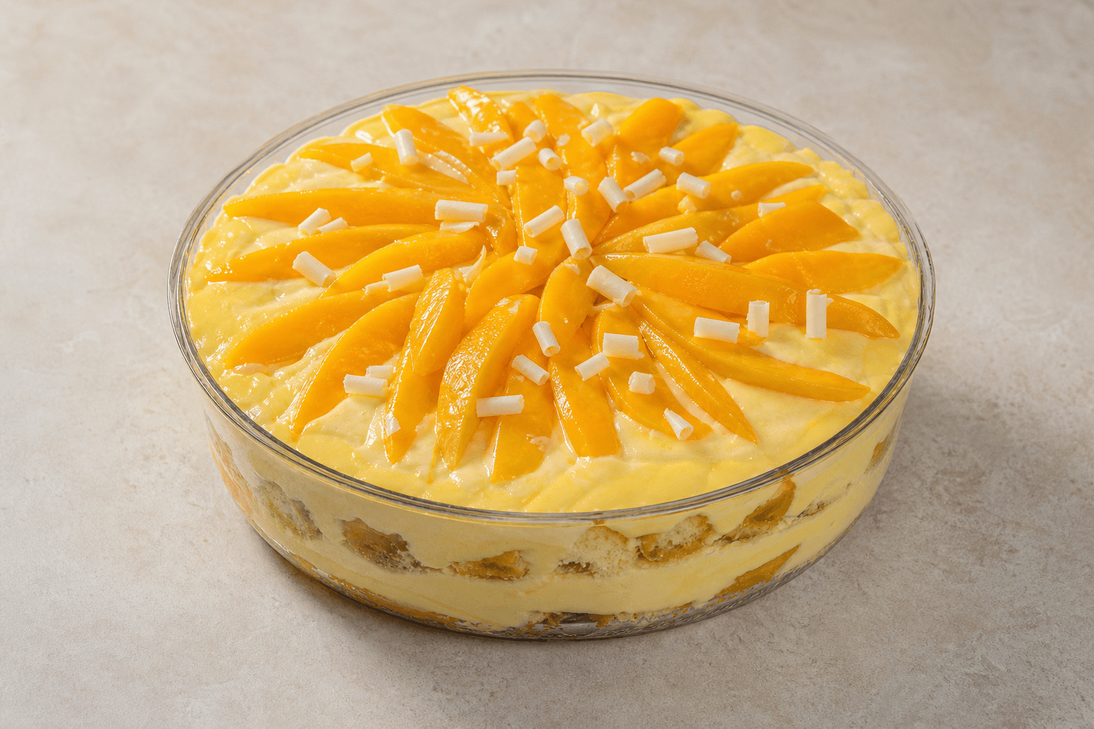 Photorealistic ZA Mango pudding cup dessert menu-main p10 food image by VDAMO