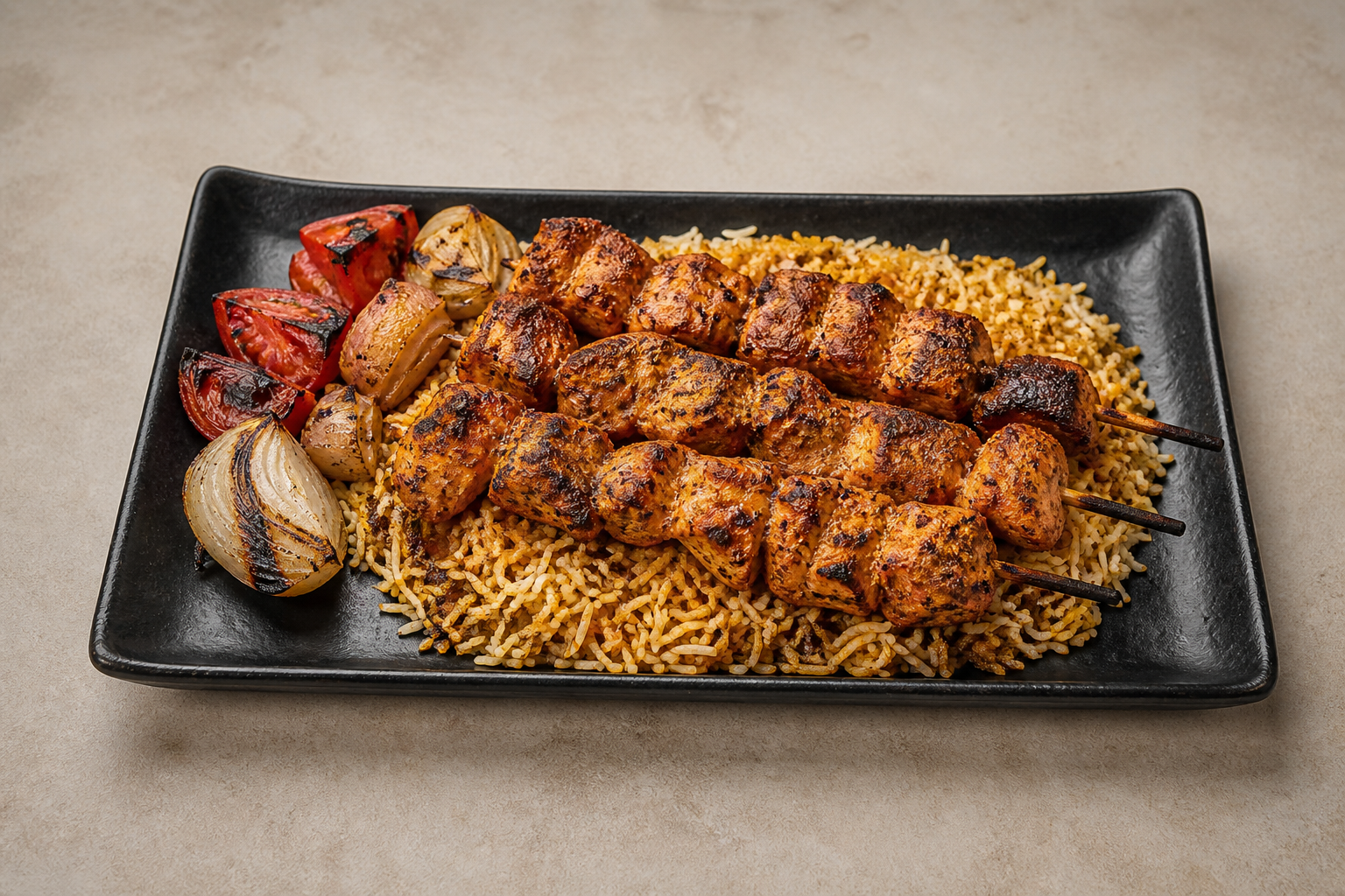 AE House grilled chicken skewers barbecue P02 — United Arab Emirates dish