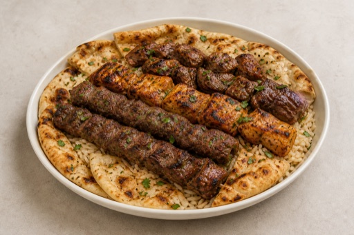 Photorealistic Middle Eastern mixed grill P04 food image by VDAMO