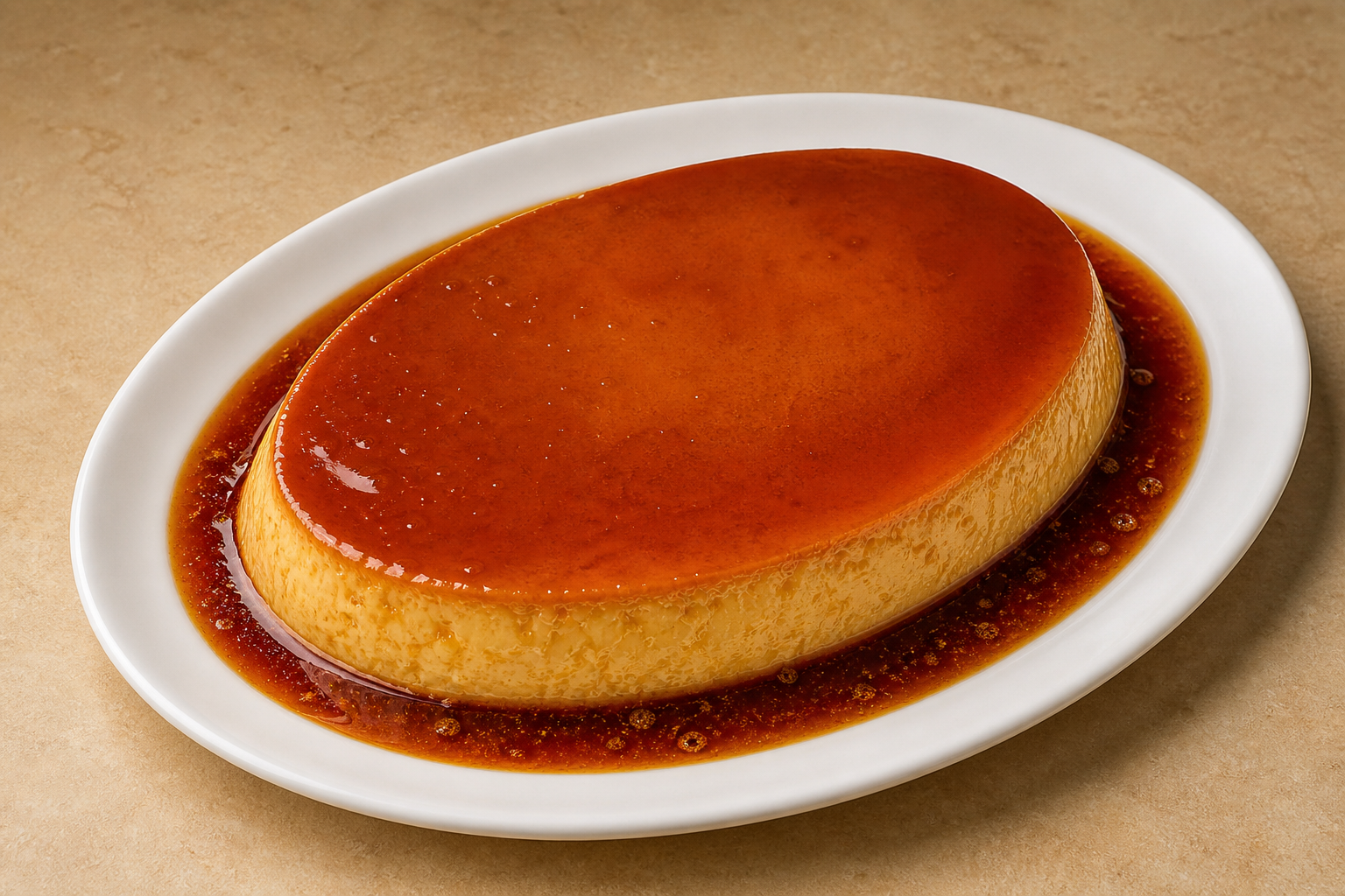 Photorealistic AE Caramel custard dessert P03 food image by VDAMO