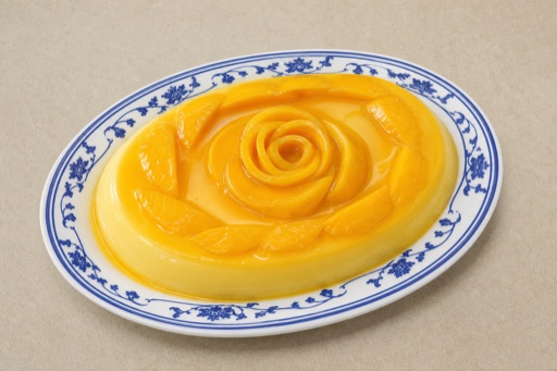 Photorealistic AE Mango pudding cup dessert P03 food image by VDAMO