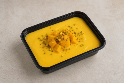 Photorealistic AE Mango pudding cup dessert P06 food image by VDAMO