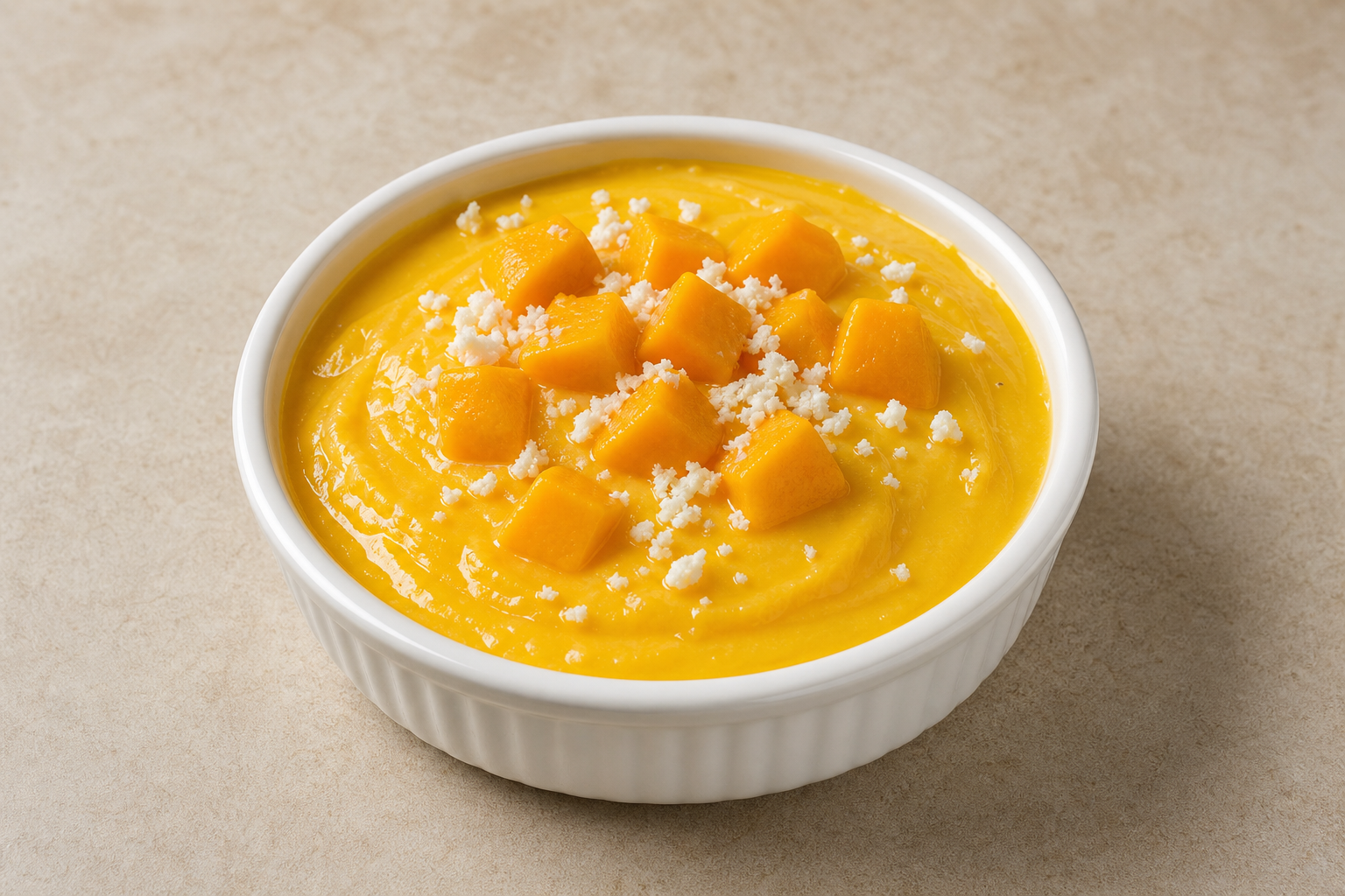 Photorealistic AE Mango pudding cup dessert P09 food image by VDAMO