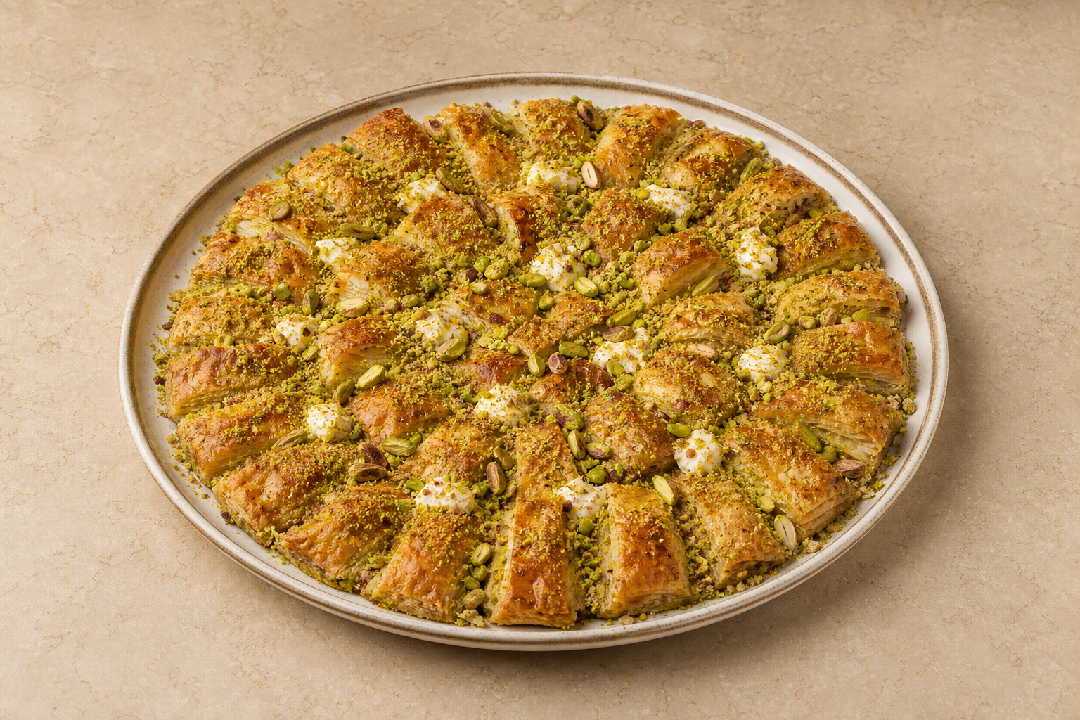 AE Pistachio dessert plate dessert P10 — United Arab Emirates dish