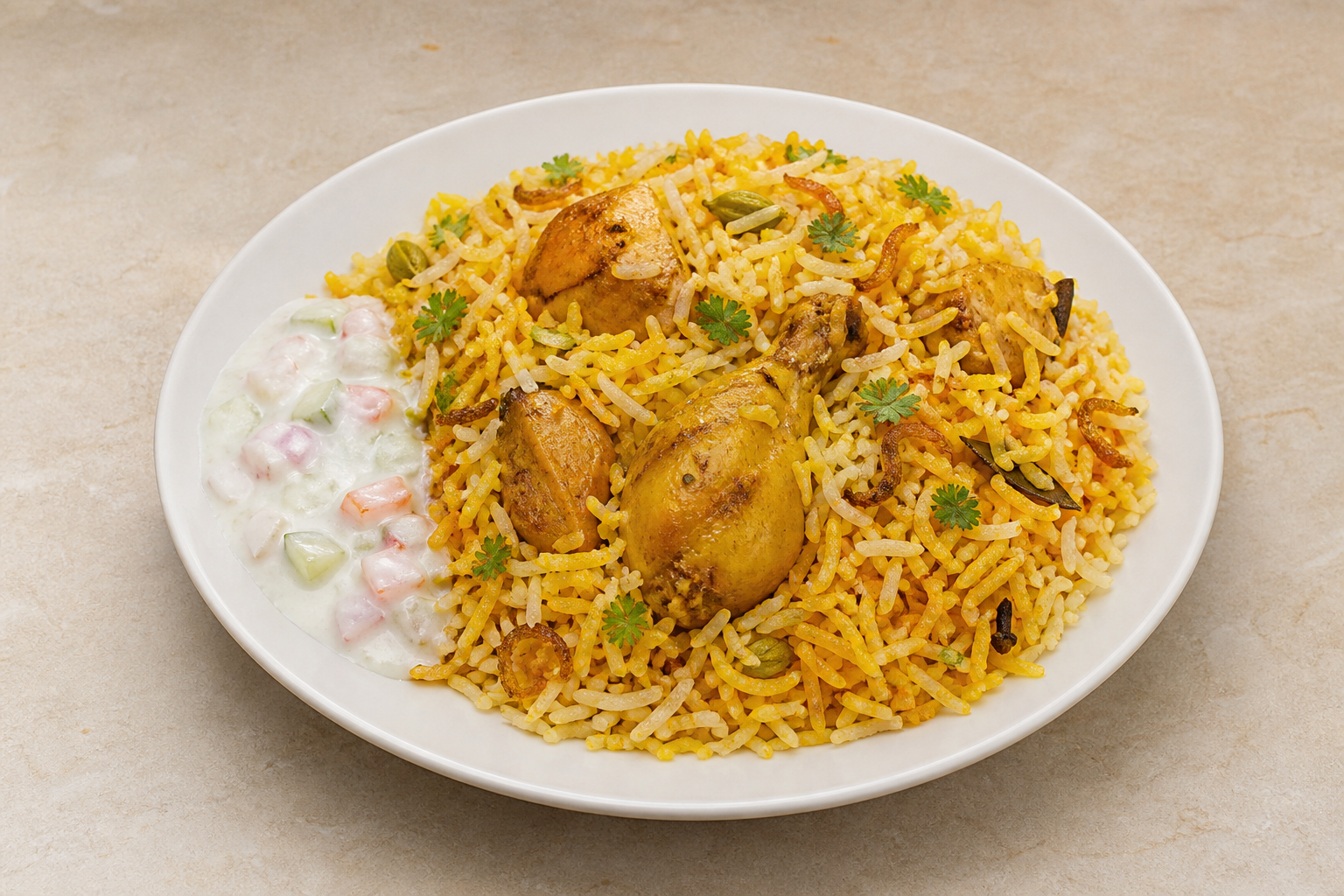 Photorealistic Chicken biryani box P09 food image by VDAMO