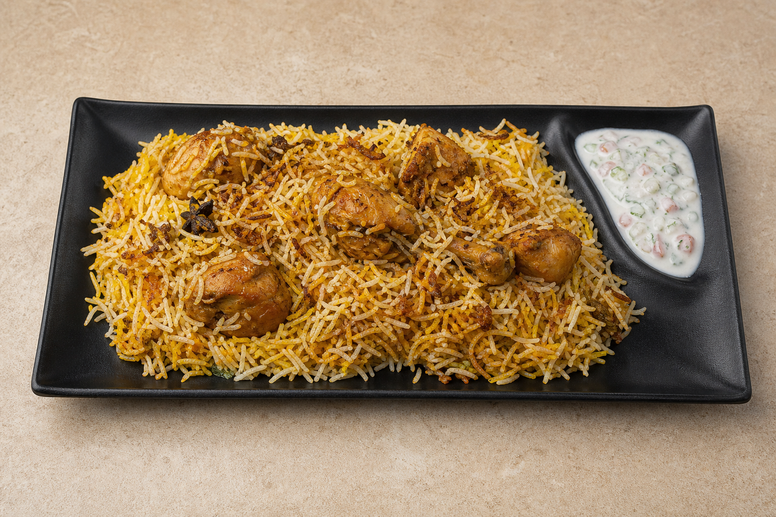 Photorealistic Chicken biryani box P02 food image by VDAMO
