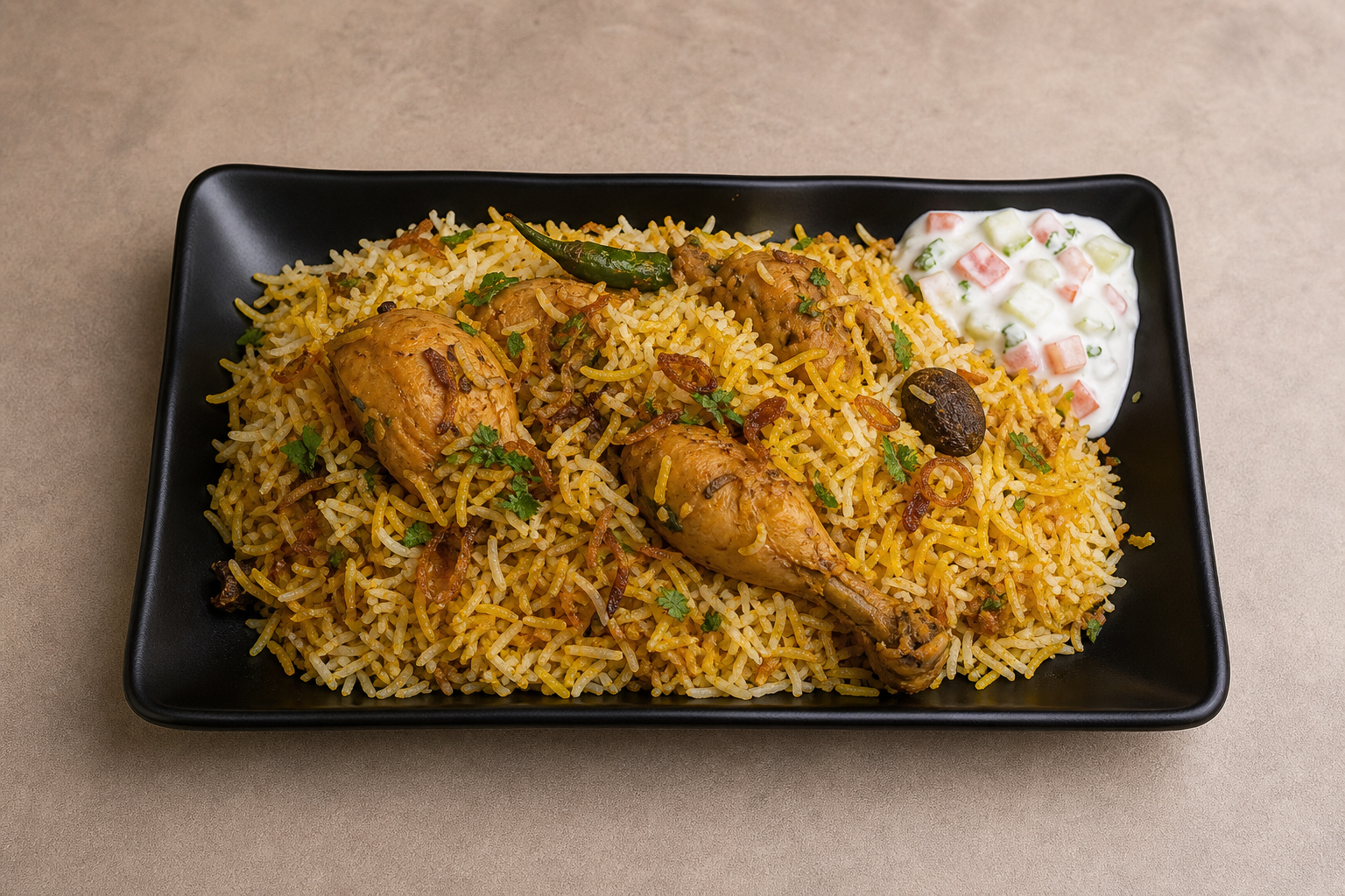 Photorealistic Chicken biryani box P02 food image by VDAMO