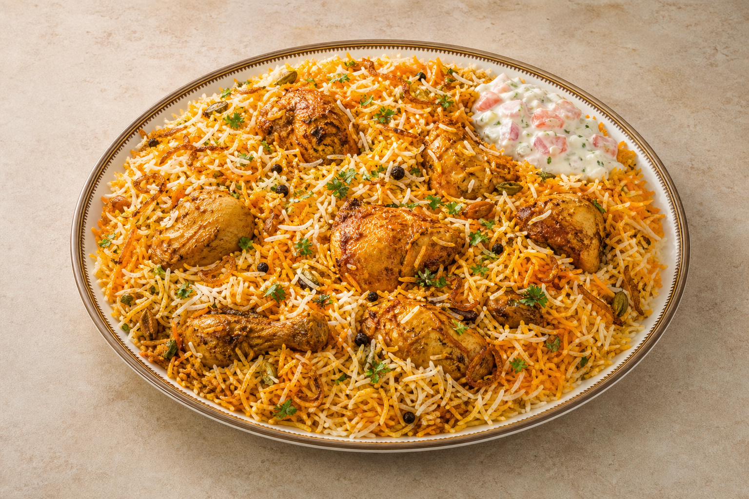 Photorealistic Chicken biryani box P10 food image by VDAMO