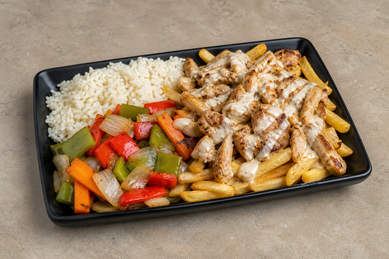 Photorealistic AR Combo fries box fast-food P02 food image by VDAMO