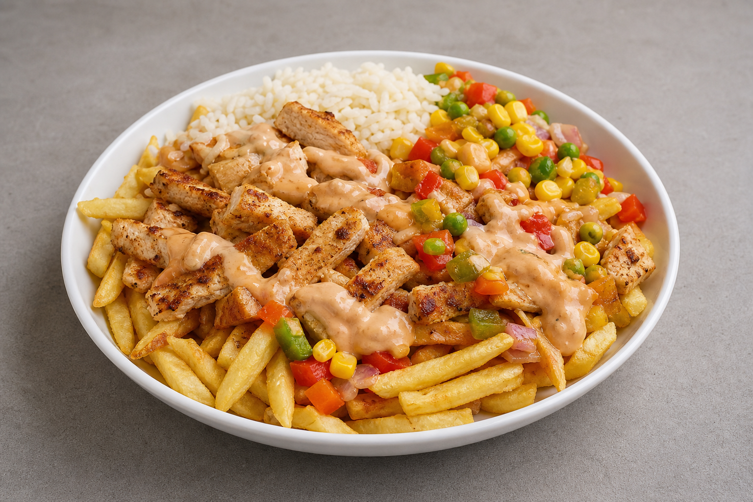 Photorealistic AR Combo fries box fast-food P04 food image by VDAMO