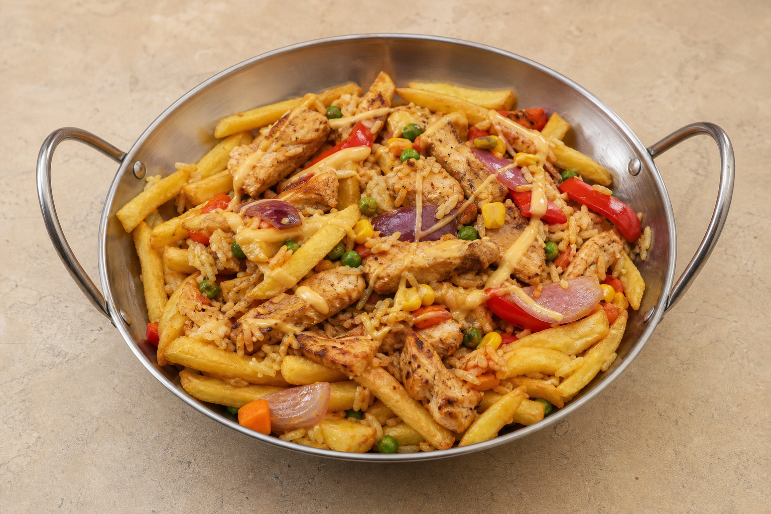 Photorealistic AR Combo fries box fast-food P05 food image by VDAMO