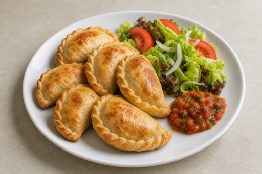 Photorealistic Latin empanada combo P01 food image by VDAMO