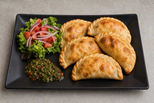Photorealistic Latin empanada combo P02 food image by VDAMO